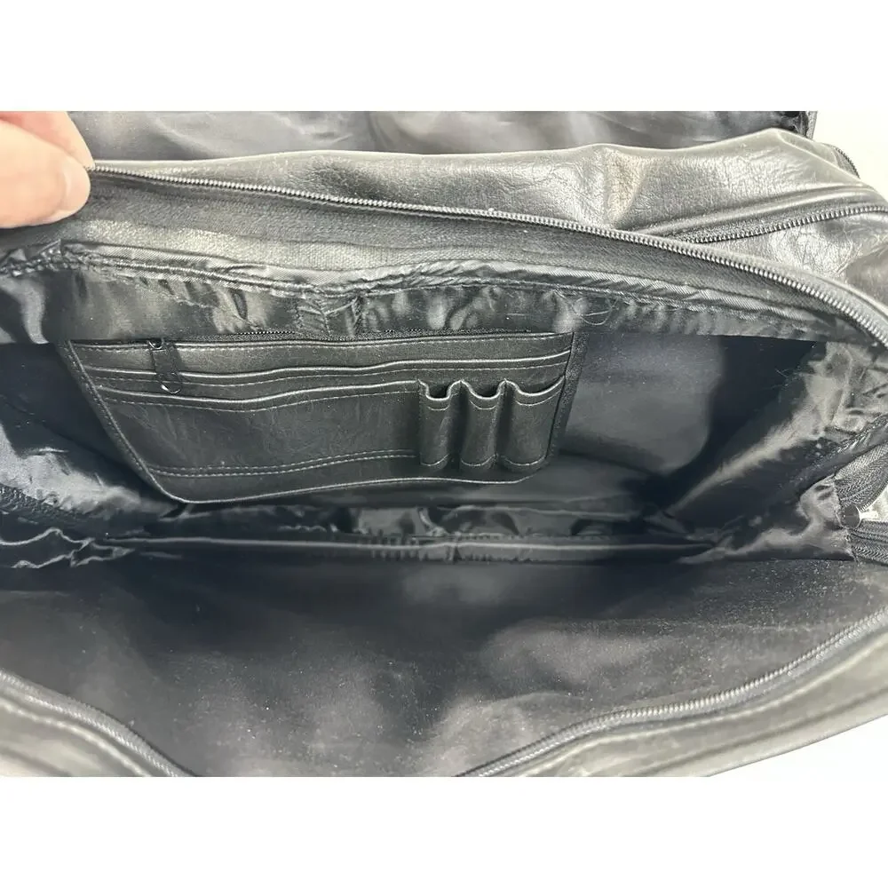 LOUIS RUKEYSER’S WALL STREET CLUB Expandable Satchel Messenger Bag *READ*